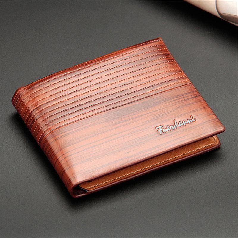 Cartera masculina Baellerry color Marrón Con diseño en relieve elegante