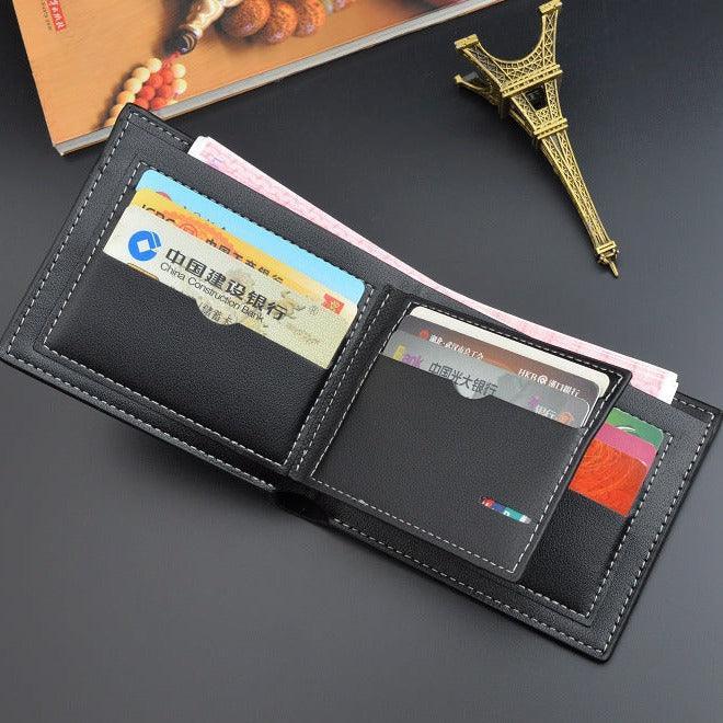 interior de cartera slim con ranuras para tarjetas y monedero