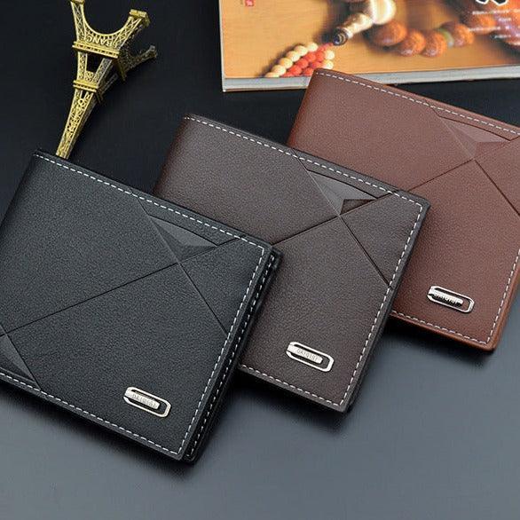 conjunto de carteras slim en negro y marrón