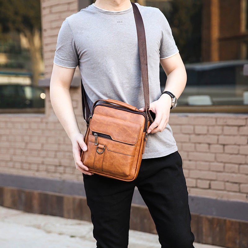 Bolso crossbody vintage de piel para hombre ejecutivo Varon Urbano