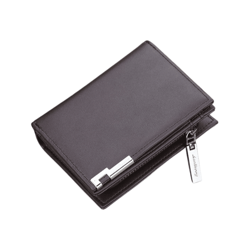 cartera ejecutiva vertical marrón de cuero premium para hombre