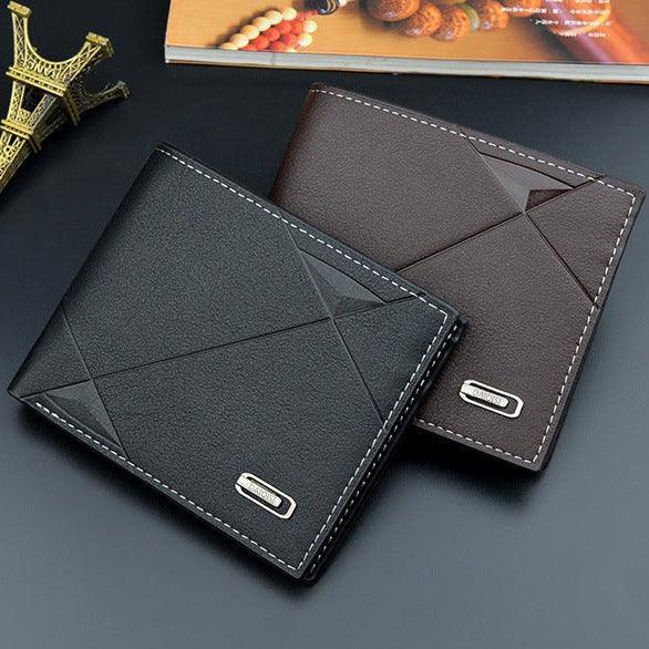 conjunto de carteras slim en negro y marrón